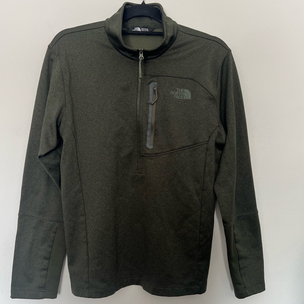 The North Face Forest Green Heathered Quarter-Zip Pullover Sweatshirt